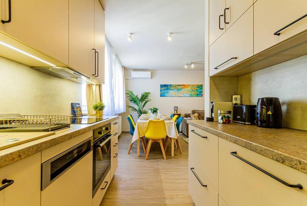Roomy Apartment 80Sqm At City Center Free Parking Space, Ac & Balcony ブダペスト エクステリア 写真